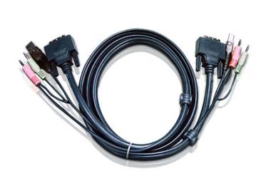 Aten 2L – 7D03UI - USB/ DVI-I Single Link KVM Cable 3m