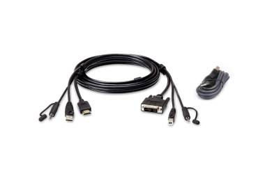 Aten 2L-7D02DHX2 - USB HDMI to DVI-D KVM Cable Kit 1.8m